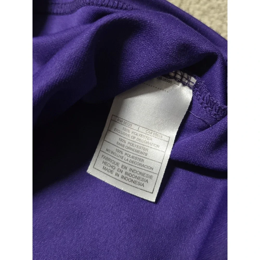 Y2K VTG LSU Tigers Nike Dri Fit Center Swoosh T-Shirt Mens M‎ Purple Nike-Fit